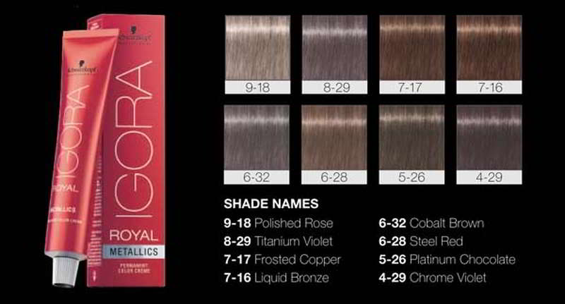 Tintes Igora Royal Metallics  Schwarzkopf  Coloración