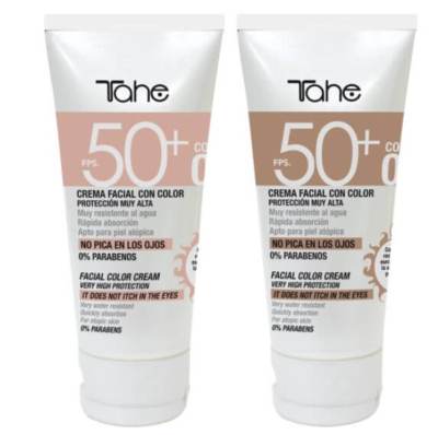 Crema Facial Tahe Protección con color 50 SPF