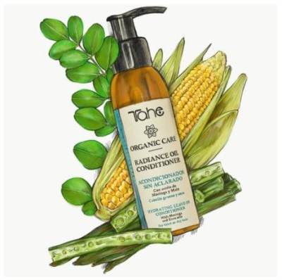 Acondicionador sin aclarado Tahe Organic Care cabello grueso y seco