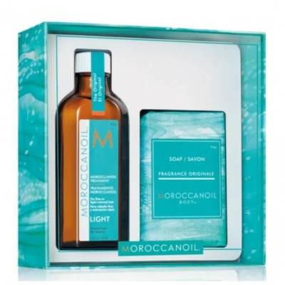 Set Tratamiento Light Moroccanoil y jabón