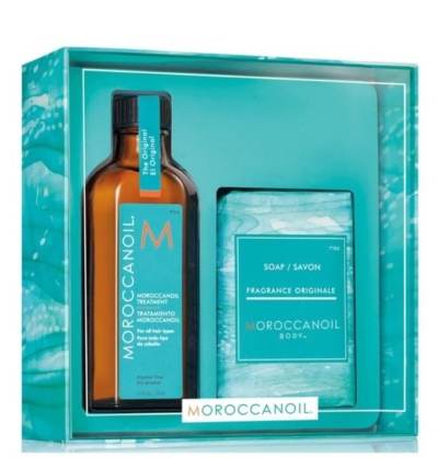 Set Tratamiento para todo tipo de cabello Moroccanoil y jabón