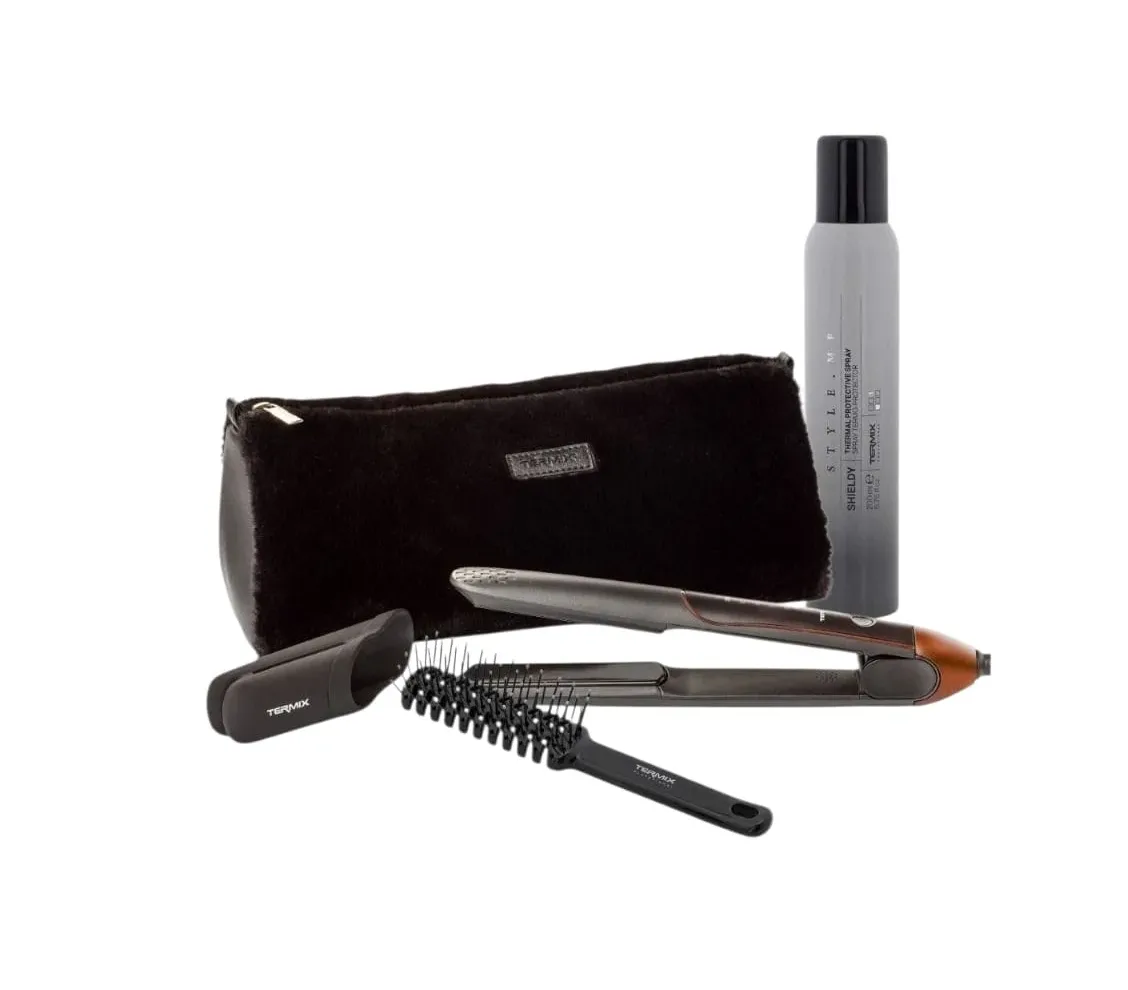 Kit Termix Profesional Plancha Wild, cepillo esqueleto y termoprotector