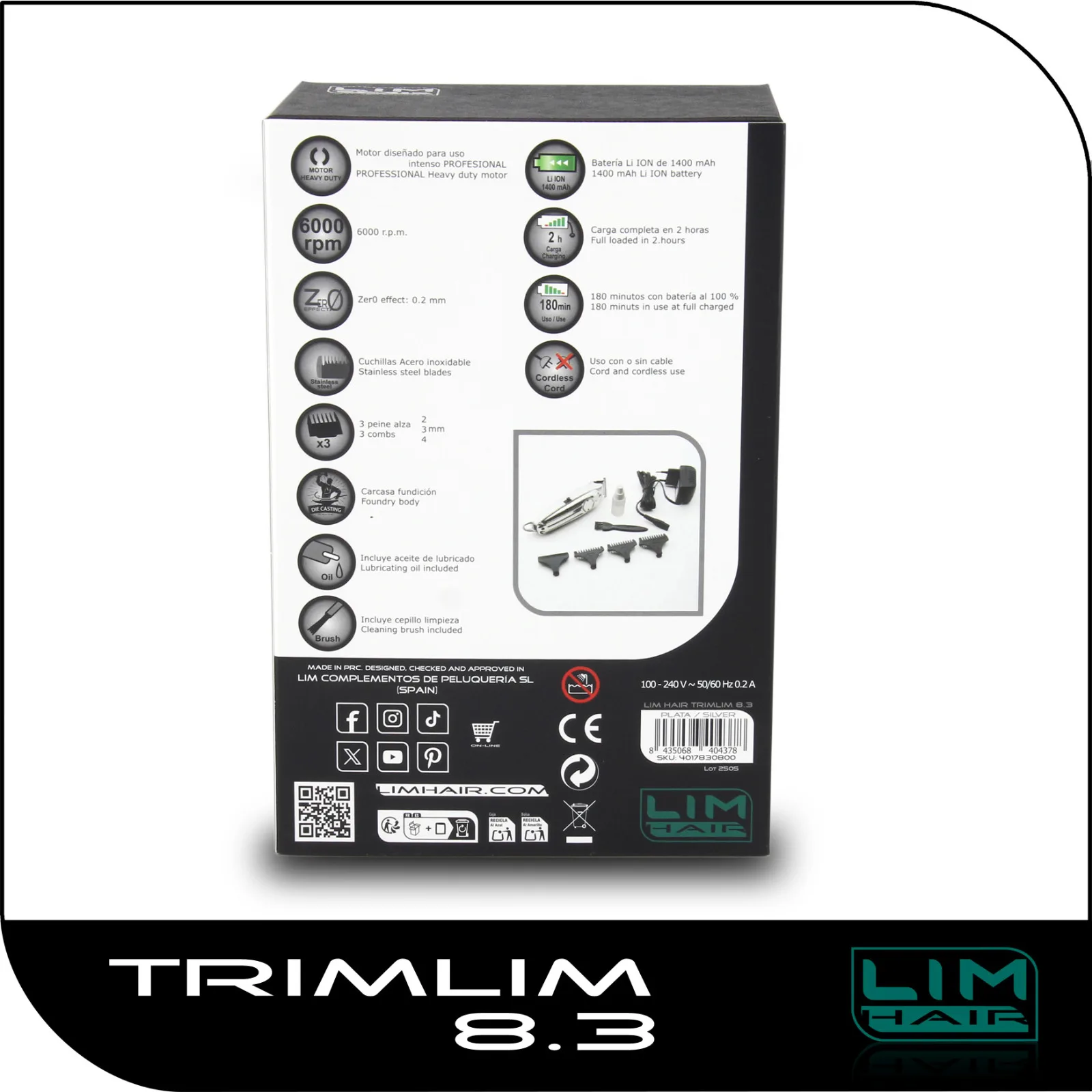 Retocadora cortapelos Trimlim 8.3 Lim Hair - Imagen 3