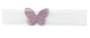 Banda transparente con mariposa rosa