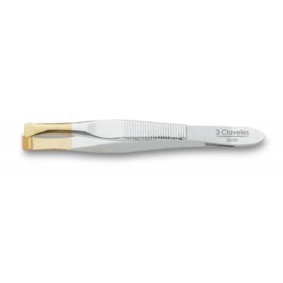 Pinza depilar sesgada 3 Claveles 8cm