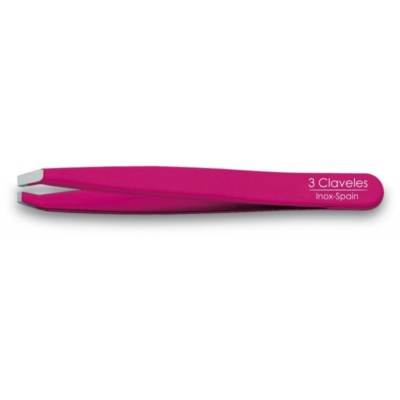 Pinza depilar cangrejo 3 Claveles 9cm Rosa