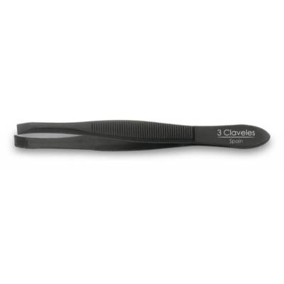 Pinza depilar cangrejo 3 Claveles 8cm Negra 12232