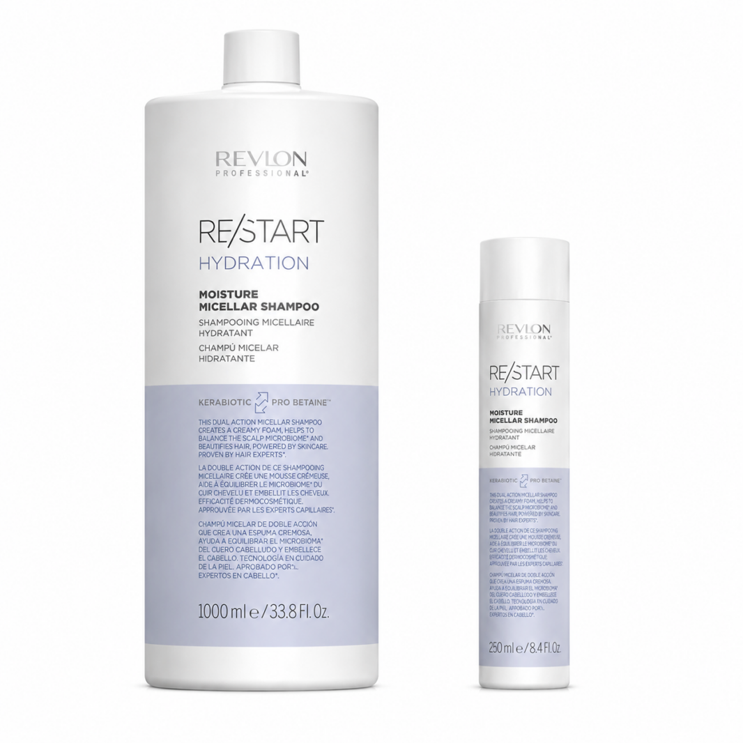 Champú Micelar Hidratante Revlon Professional RE/START para hidratar y equilibrar el cuero cabelludo
