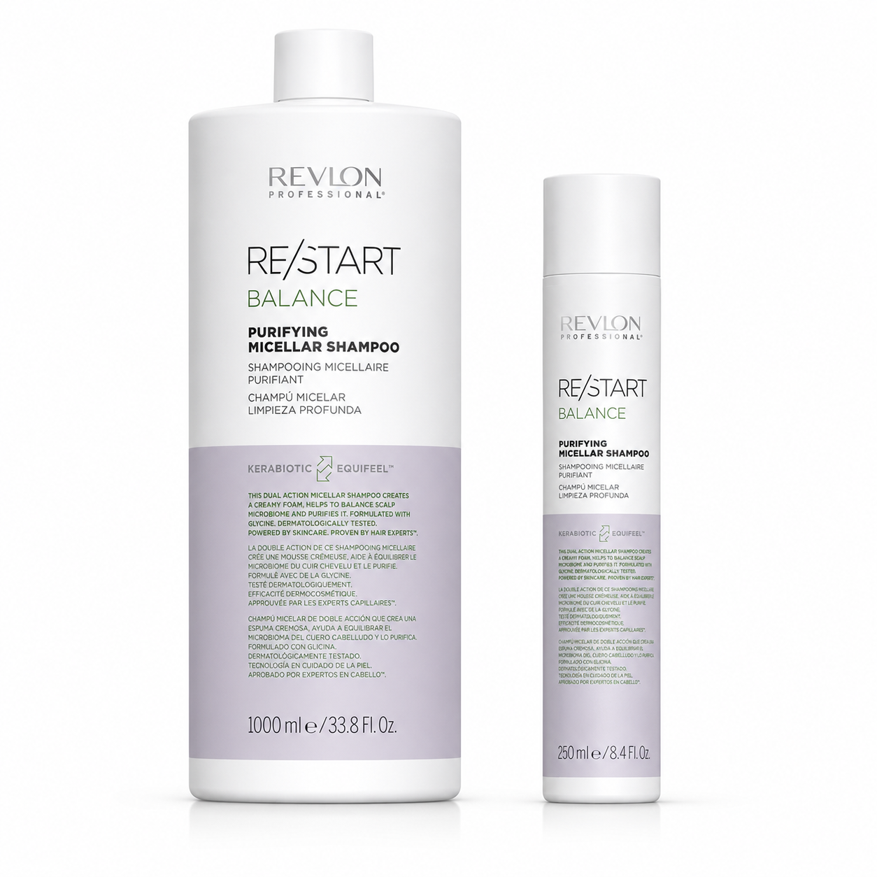 Champú Purificante Revlon Professional RE/START para limpiar en profundidad el cuero cabelludo y el cabello