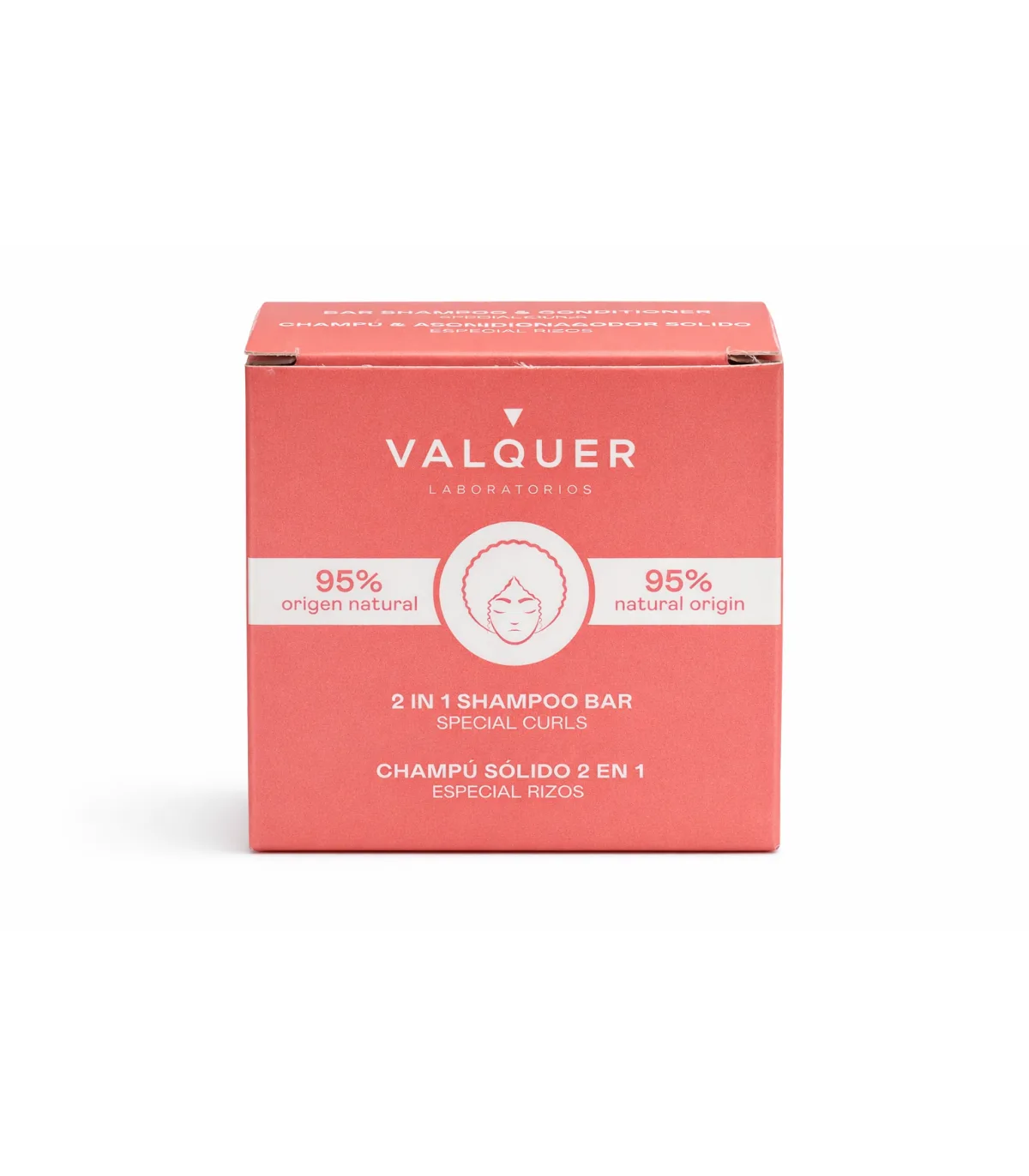 Champú sólido 2 en 1 especial rizos Valquer para limpiar y definir el cabello rizado