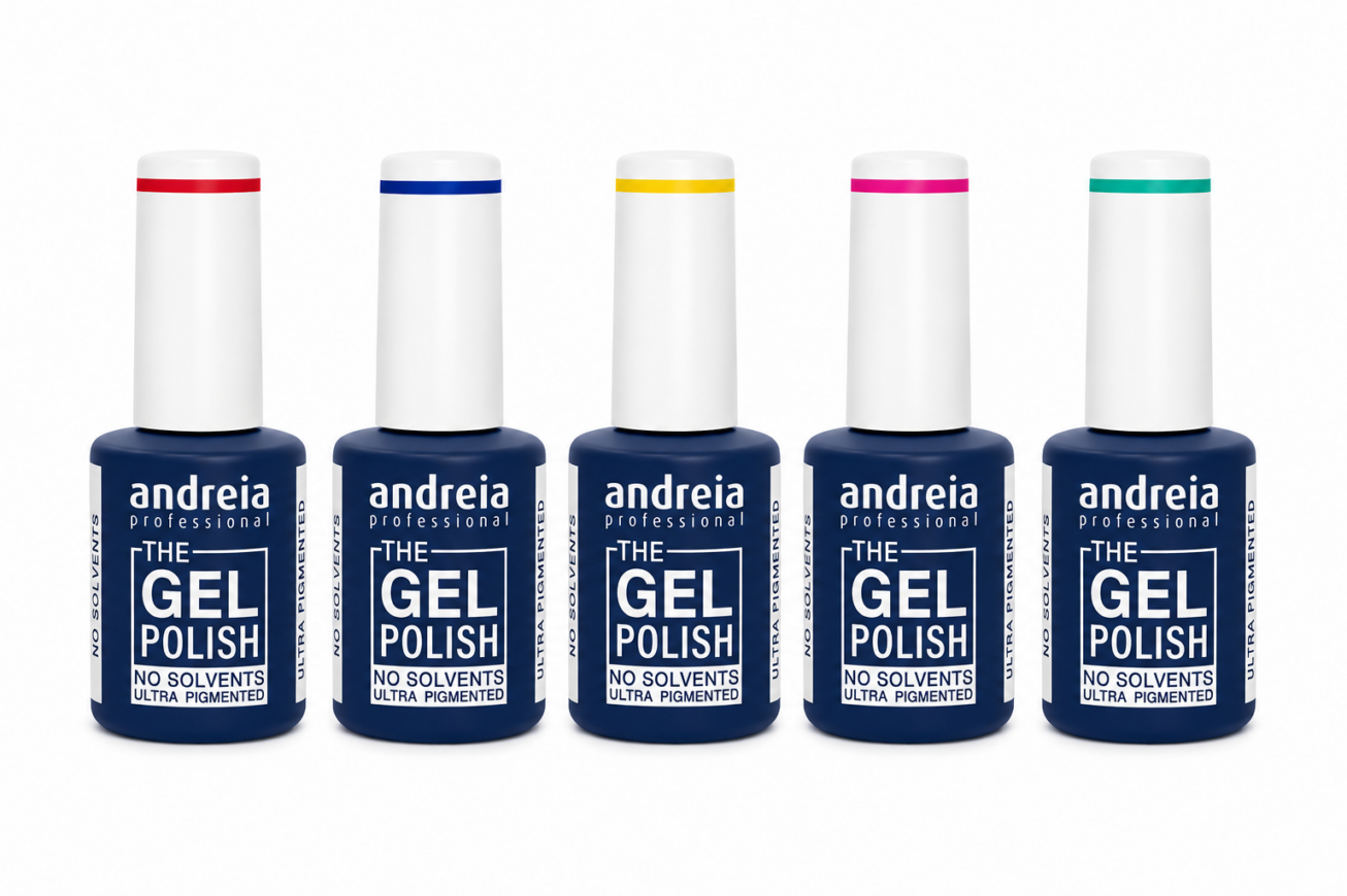 Esmaltes semipermanentes Andreia The Gel Polish de larga duración y acabado profesional