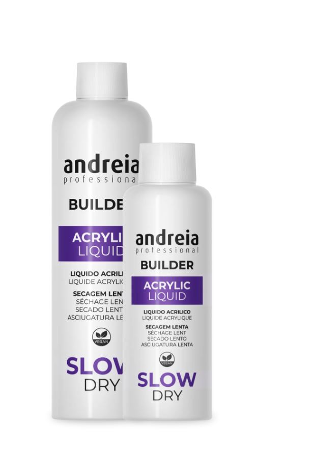 Líquido acrílico Slow Dry Andreia para esculpido profesional de uñas acrílicas