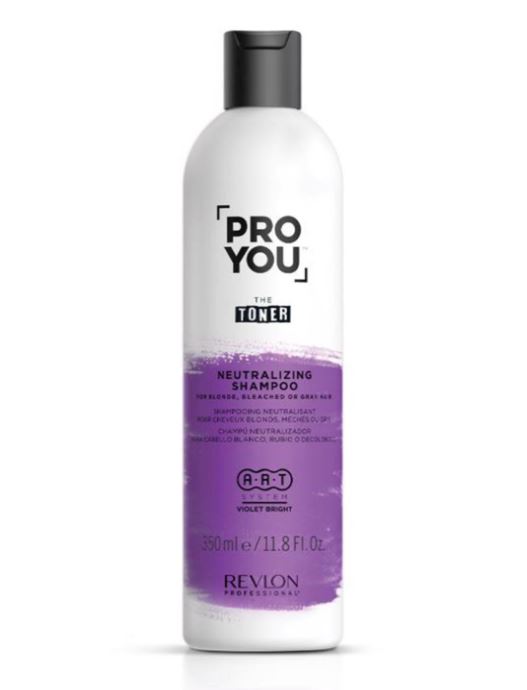 Champú Neutralizante Revlon Professional Pro You para eliminar tonos amarillos no deseados en cabellos rubios y con mechas
