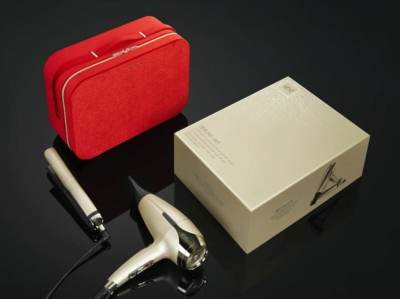 Set GHD Plancha Platinum+ y Secador Helios Deluxe Grand Luxe Collection + Paddle negra - Imagen 2