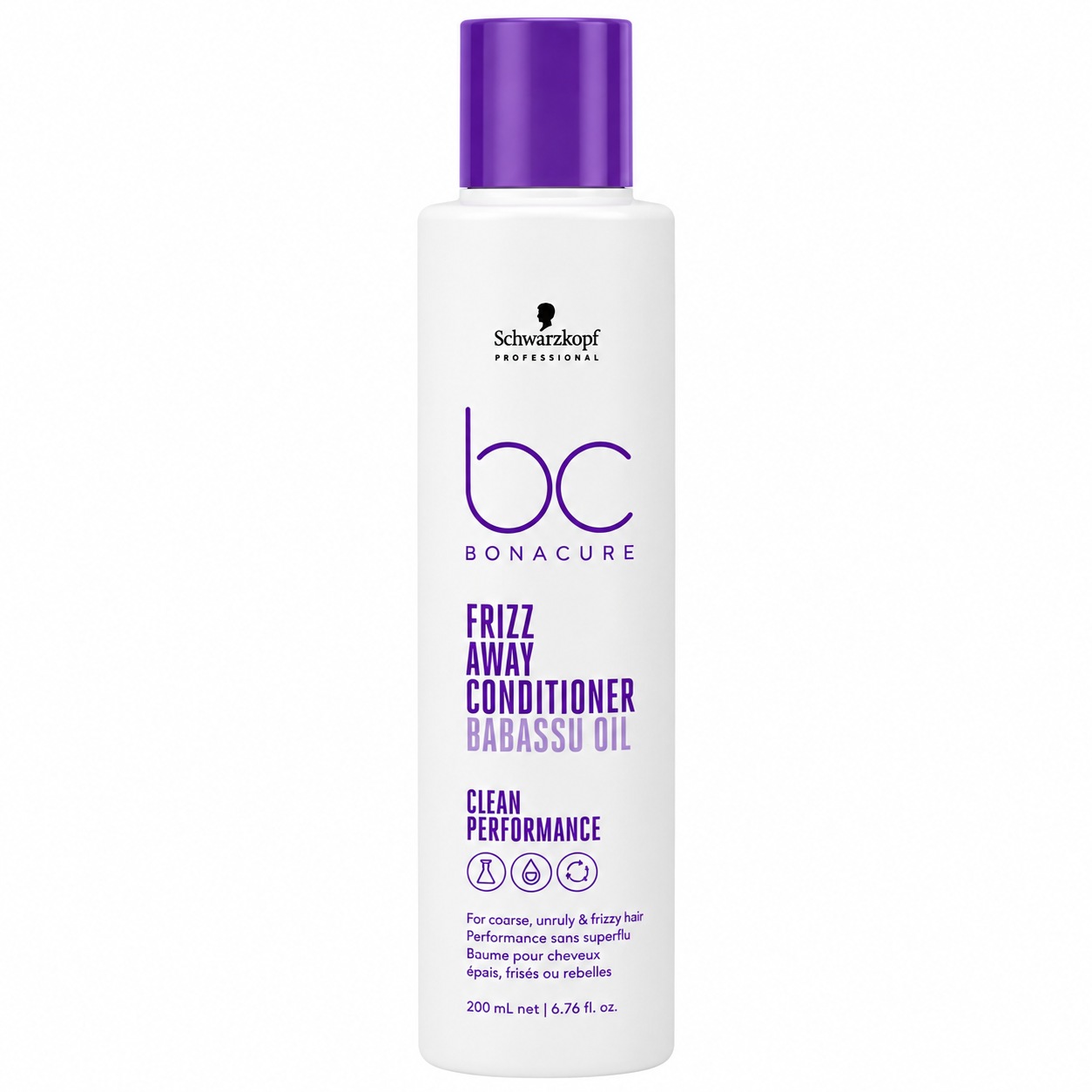 Acondicionador Frizz Away Schwarzkopf BC Bonacure Clean Performance para cabello encrespado, grueso y rebelde