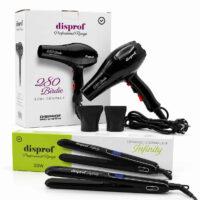 Pack Disprof con secador 280 Birdie y plancha Infinity para secar, alisar y peinar el cabello