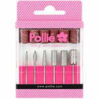 Kit 6 fresas para torno Pollié con accesorios para manicura y pedicura profesional