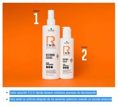 Esencia reparadora BC Schwarzkopf R-TWO Clean Performance