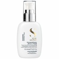 Fluido multifuncional Diamond Alfaparf Semi di Lino para aportar brillo, suavidad y luminosidad al cabello