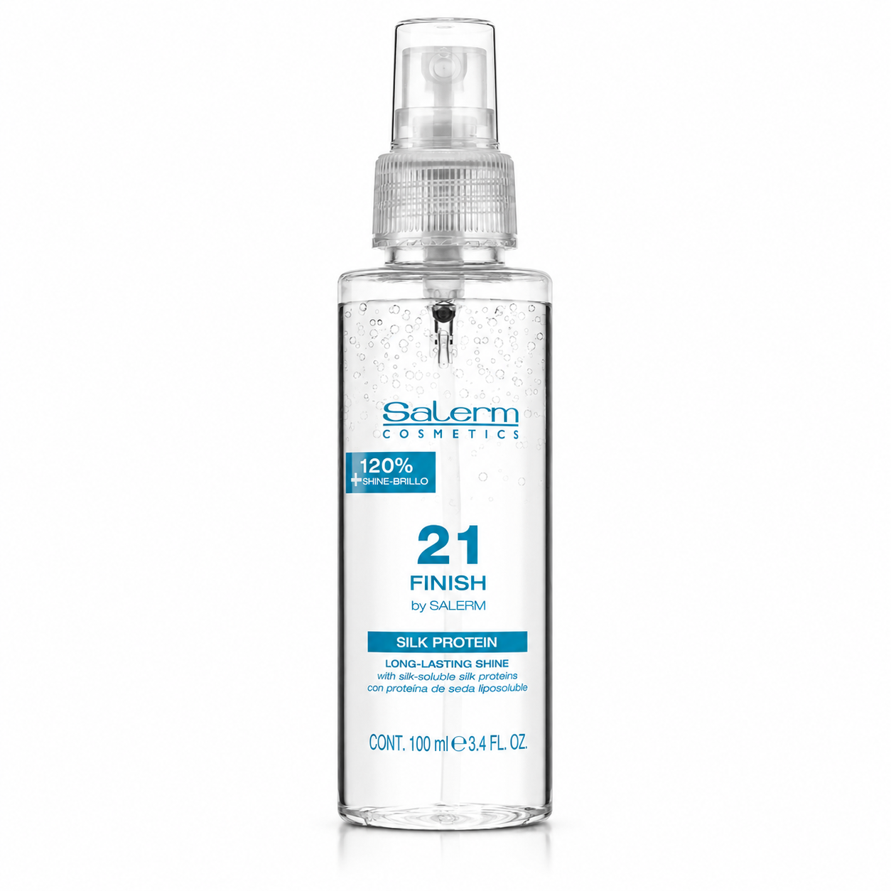 Spray finalizador Salerm 21 para proteger, hidratar y dar brillo al cabello