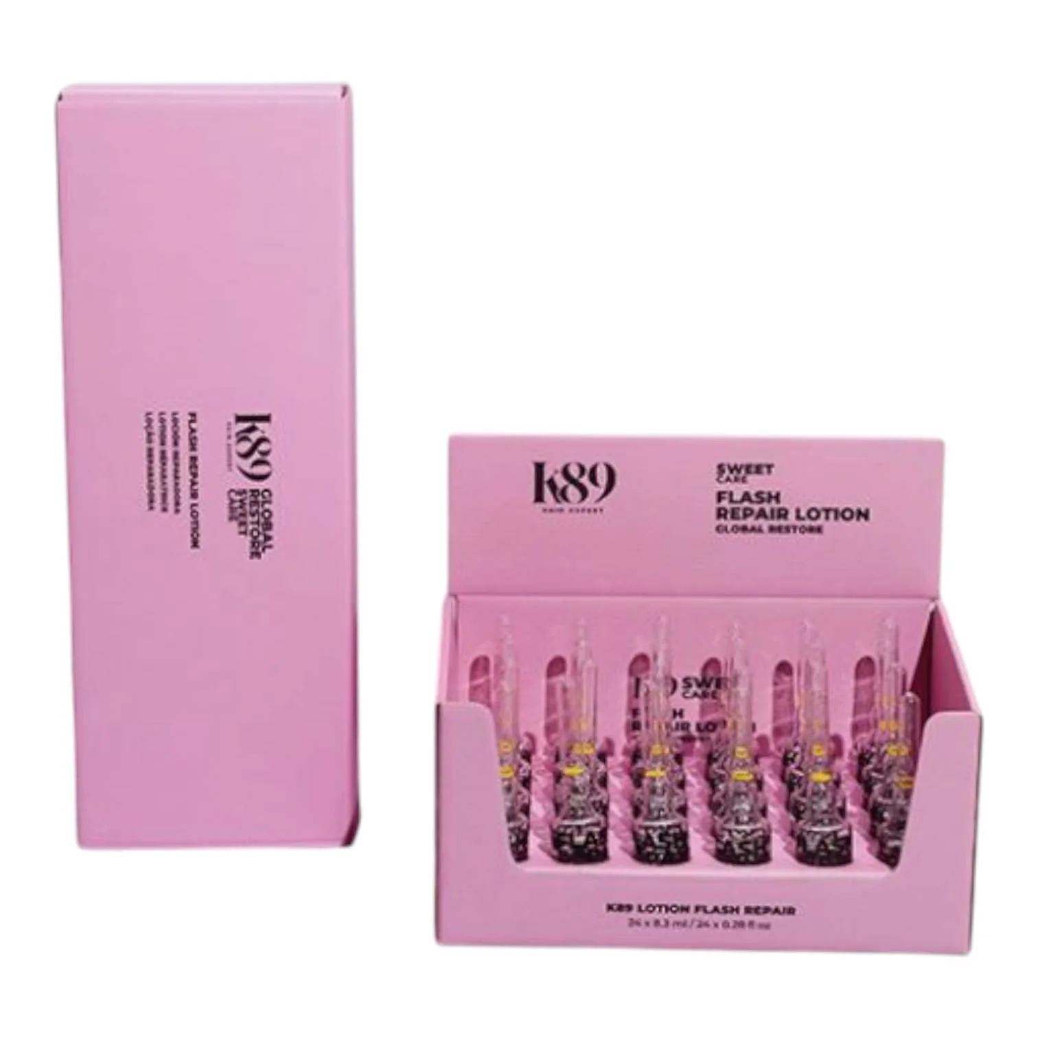 Ampolla Flash Repair K89 para reparación intensiva y brillo inmediato del cabello dañado