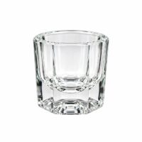 Vasito de cristal Pollié para manicura profesional y preparación de productos de uñas